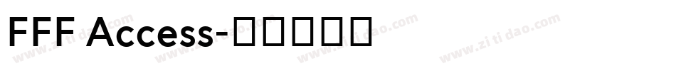 FFF Access字体转换